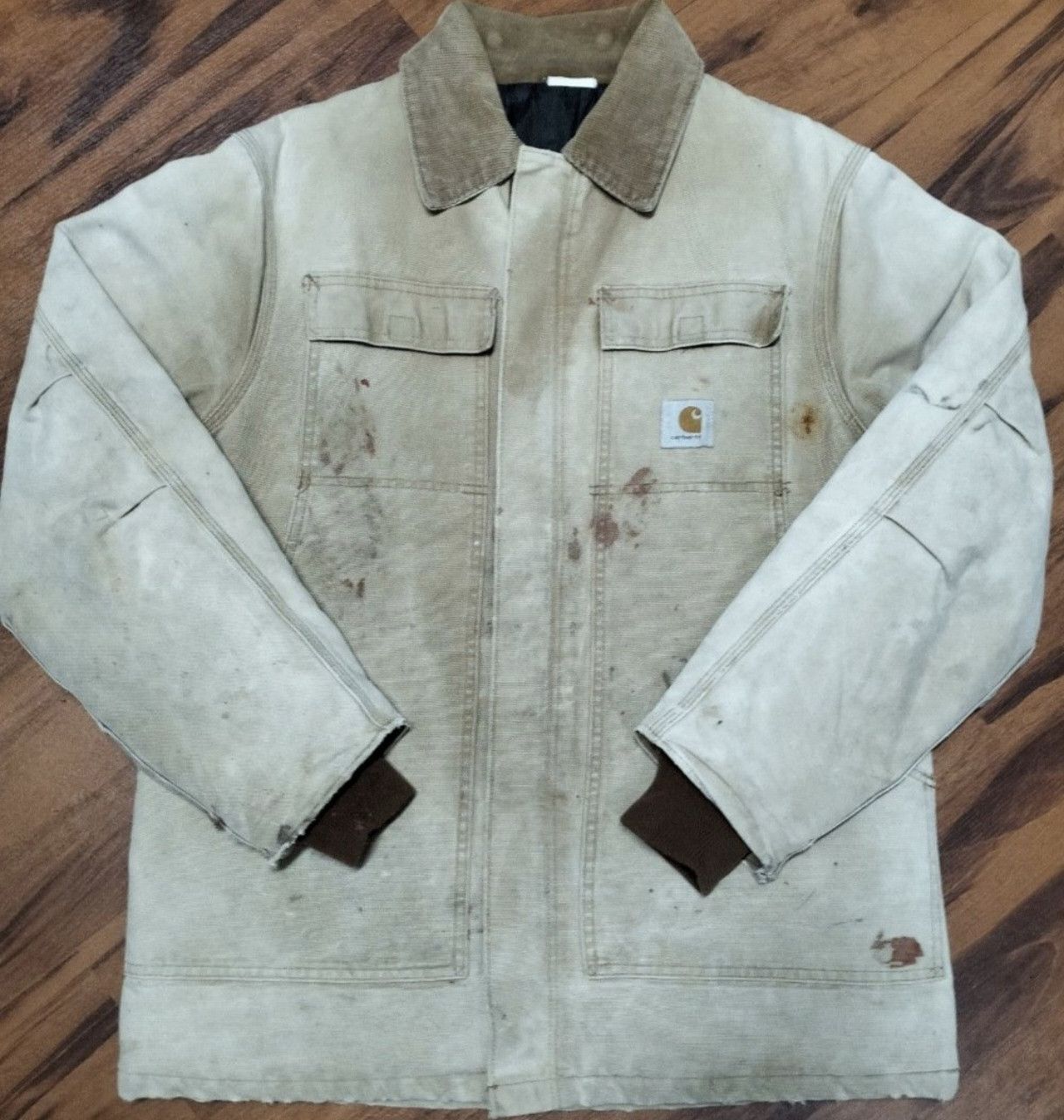 Carhartt (XL) BEAUTIFUL FADED EVERGREEN Heavy Carhartt Jacket Size US XL / EU 56 / 4 - 1 Thumbnail