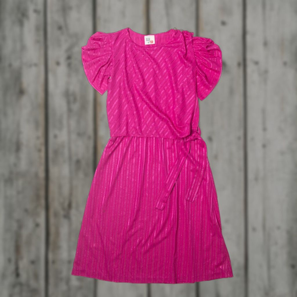 Vintage KR of NY Blouson Dress Vintage 1980s Pink Polyester Small Womens (Size Small) Size S / US 4 / IT 40 - 1 Thumbnail