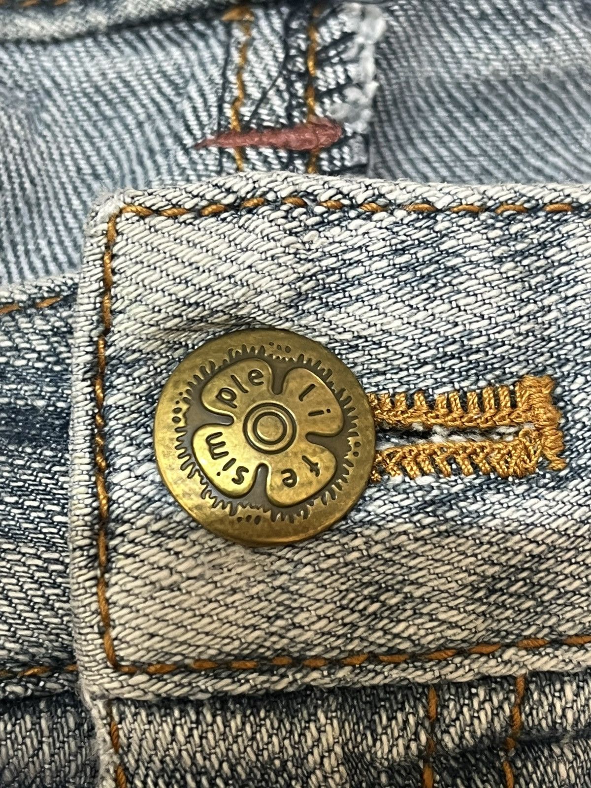 Japanese Brand Vintage Simple Life Baggy Faded Denim Size US 35 - 9 Thumbnail