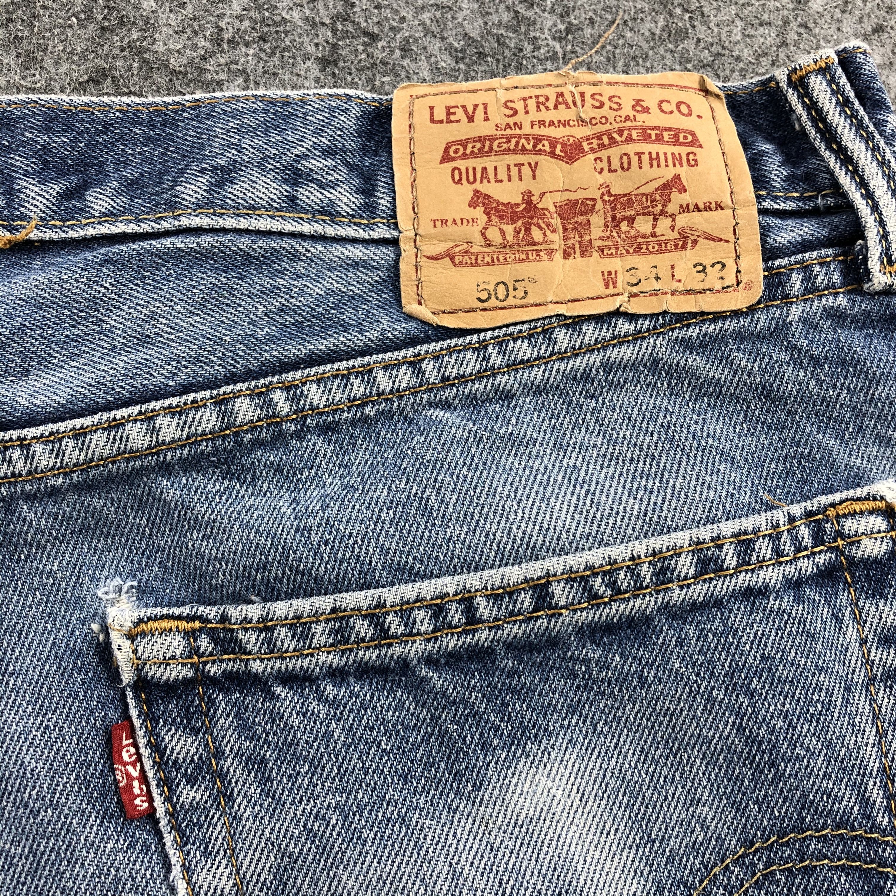 Levi's × Vintage Vintage Levis 505 Jeans-JM1107A Size US 35 - 6 Thumbnail