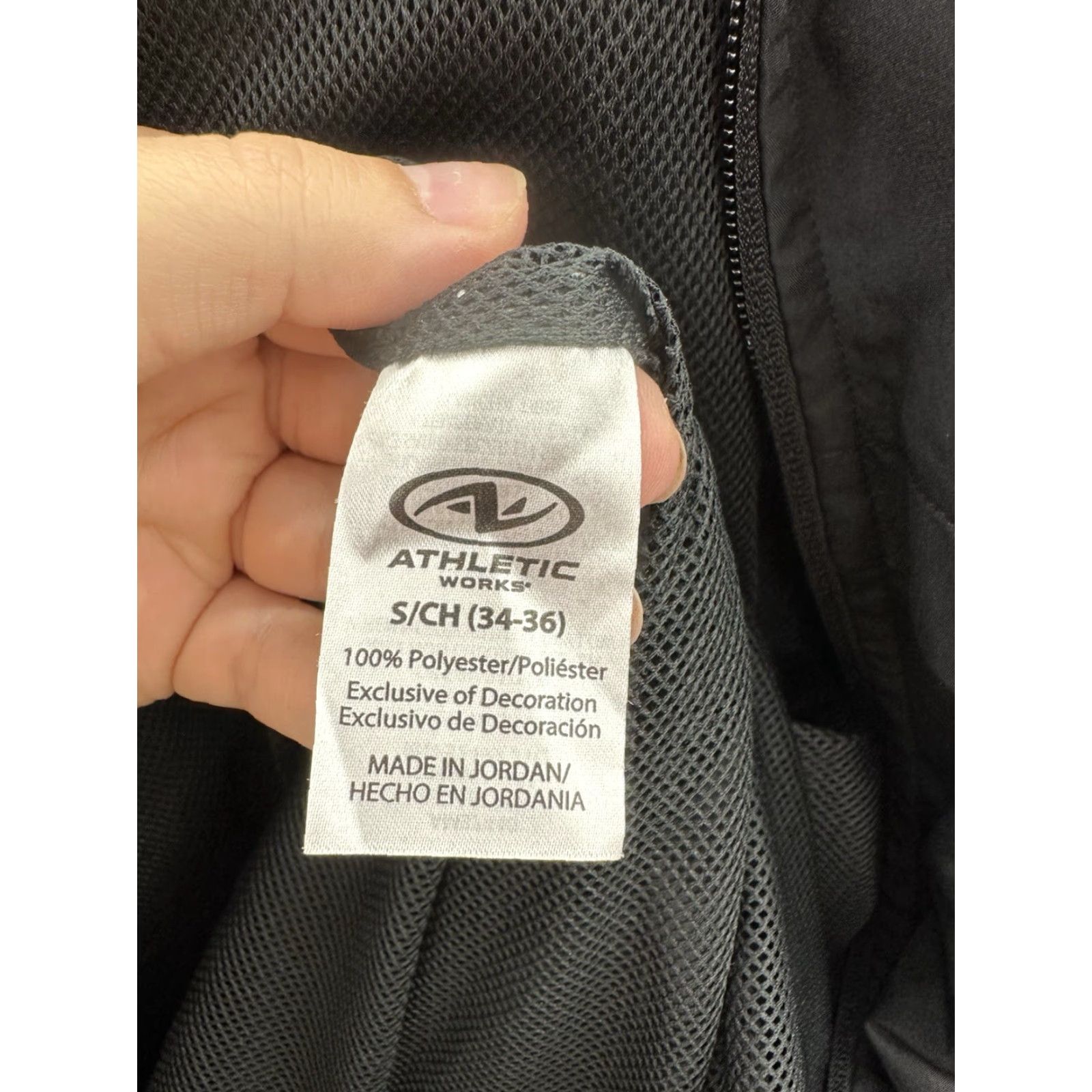 Athletic Works Athletic Works Mens Jacket Size Small Black Zip Up Hooded LightWeight Windbreaker Size US S / EU 44-46 / 1 - 6 Thumbnail