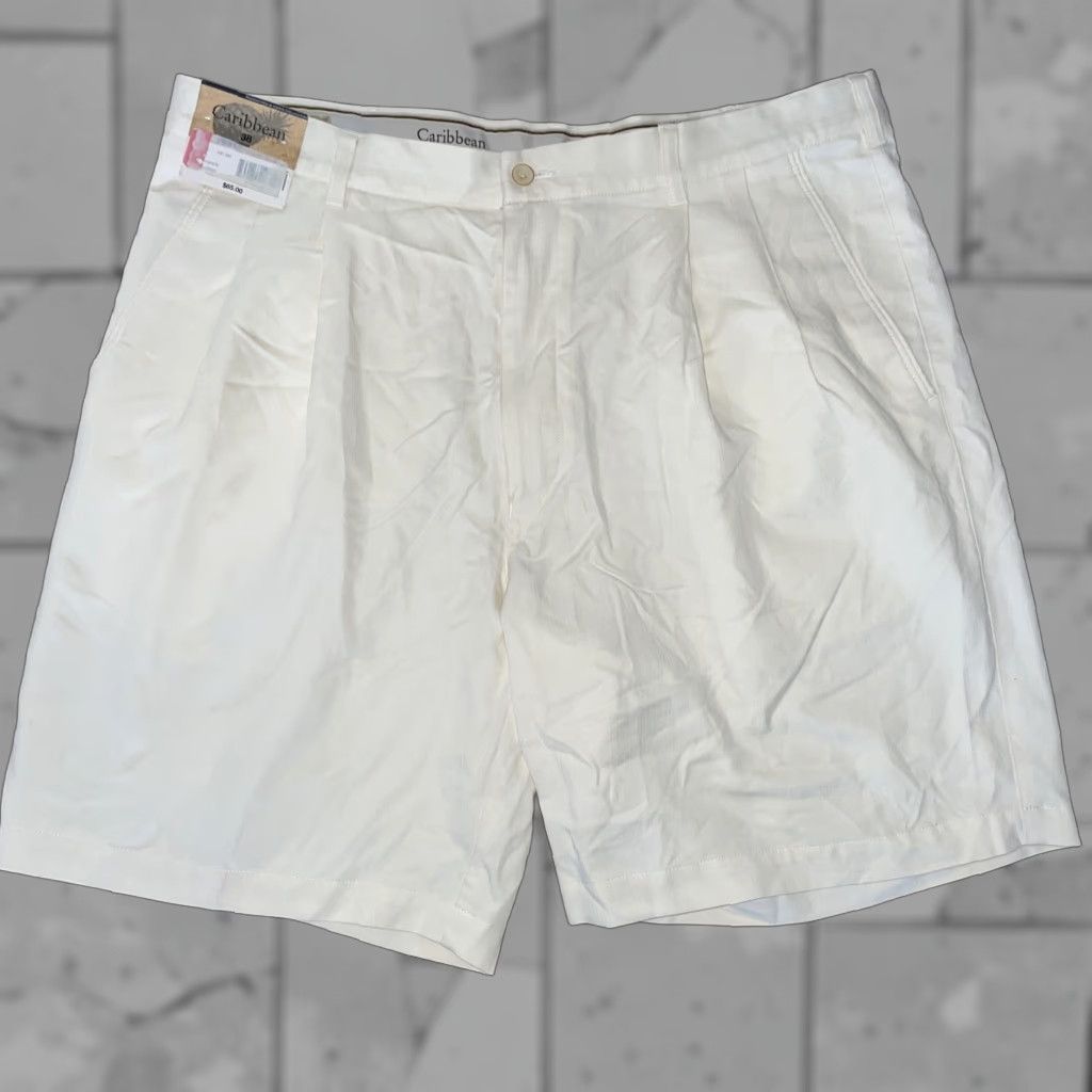 Vintage VINTAGE Caribbean classic silk blend shorts Mens 38 NWT White Silk Men Shorts 38 NWT Size US 38 / EU 54 - 1 Thumbnail