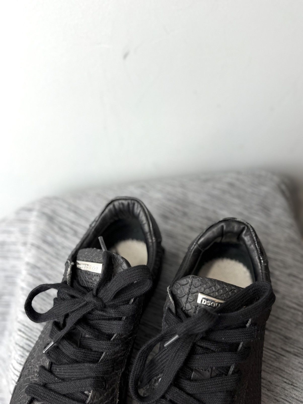 Dsquared2 Dsquared2 Snake Leather Sneakers Low Top Luxury Size US 6.5 / EU 39-40 - 9 Thumbnail