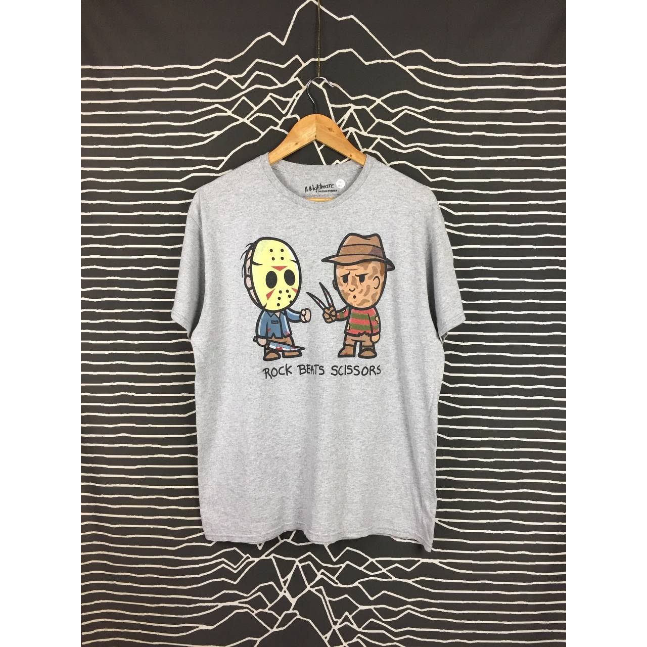 Vintage Nightmare On Elm Street Rock Beats Scissors Jason Freddy Tee Size US L / EU 52-54 / 3 - 2 Thumbnail