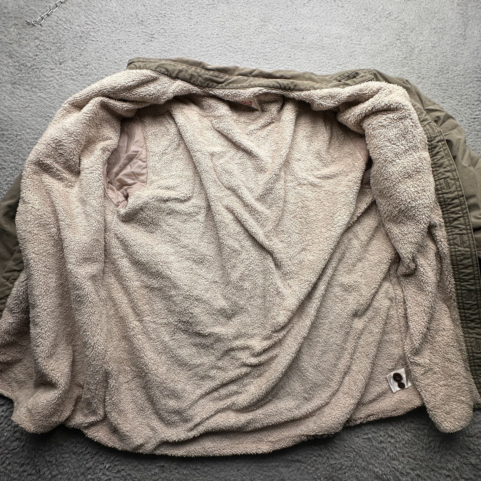 Levi's Levis Sherpa Pile Lined Button Up Shacket Shirt Men XL Brown Size US XL / EU 56 / 4 - 7 Thumbnail