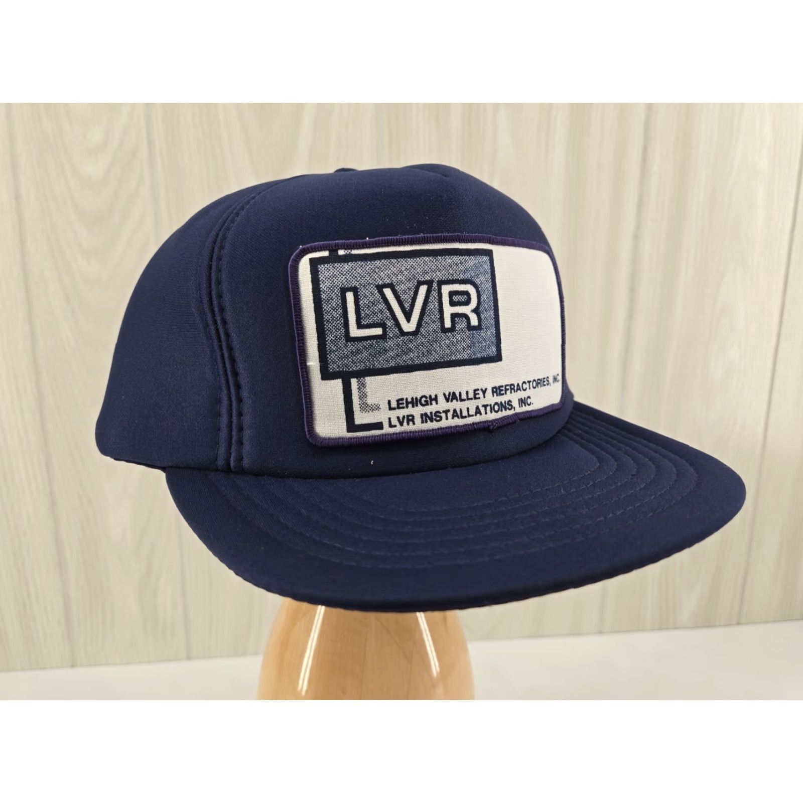 Vintage VINTAGE Lehigh Valley Refractories USA Blue Trucker Hat Snapback Men Adjustable Blue USA Trucker Hat Mens Size ONE SIZE - 4 Thumbnail