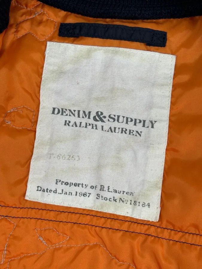 Polo Ralph Lauren 2010s Denim & Supply Ralph Lauren Black Nylon Quilted USA Flag Bomber Vest Size S / US 4 / IT 40 - 9 Thumbnail