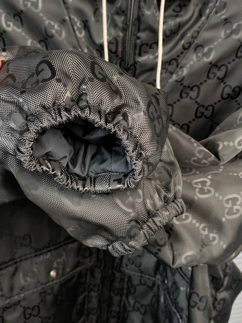 Gucci Gucci Monogrammed Hooded Jacket in Grey-2506 Size US XL / EU 56 / 4 - 7 Thumbnail