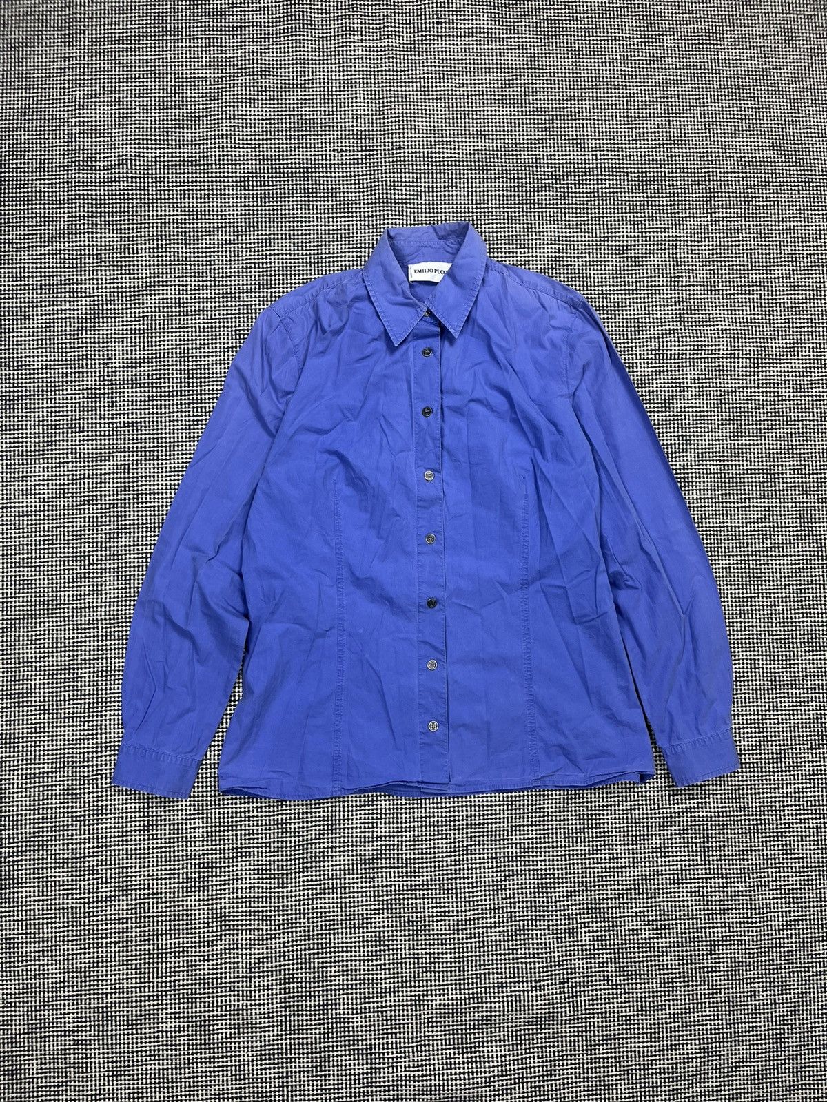 Designer × Emilio Pucci Emilio Pucci cotton button up shirt blue Size L / US 10 / IT 46 - 2 Thumbnail