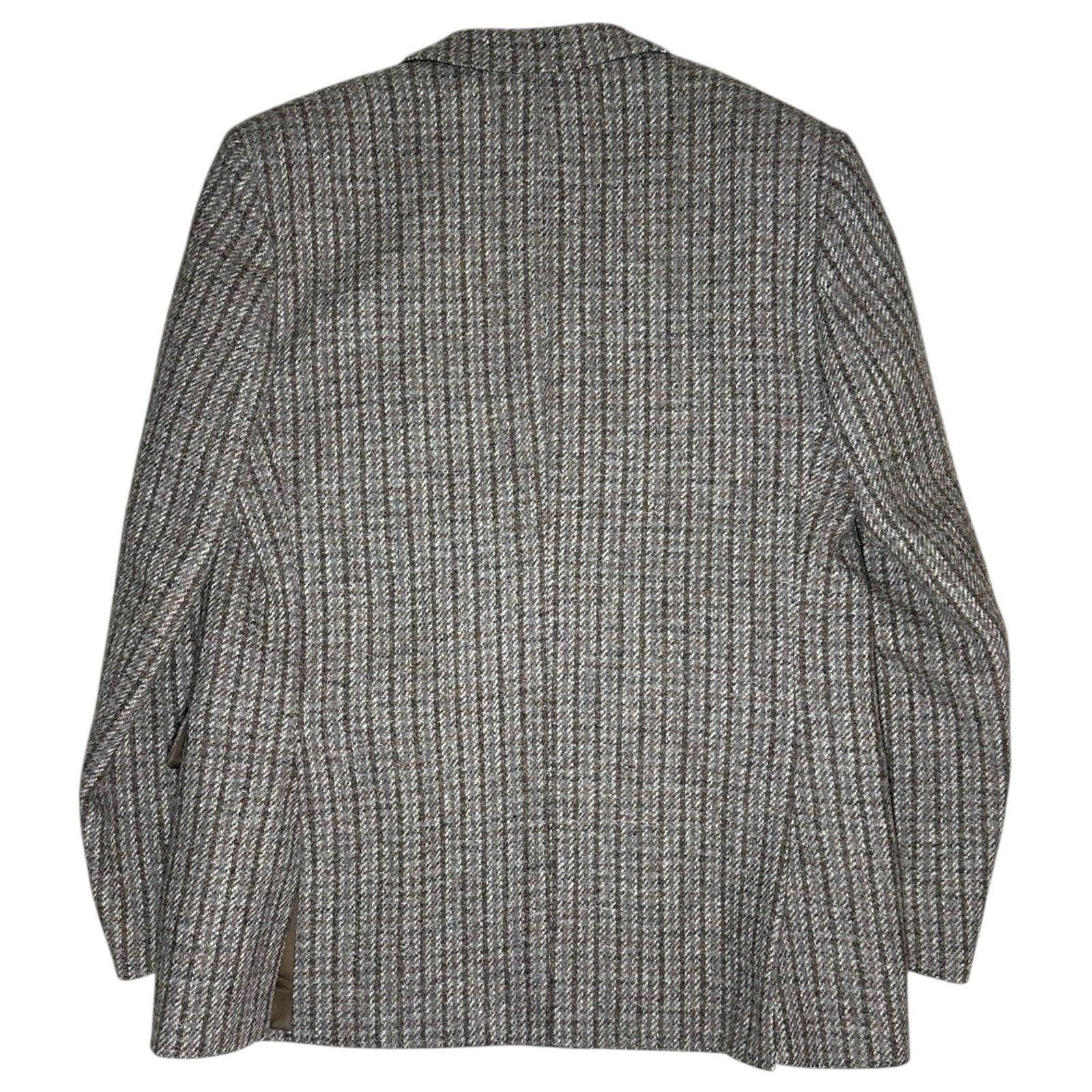 Other Dunn & Co Harris Tweed Sport Coat Blazer 46R Brown Plaid Size 46R - 3 Thumbnail