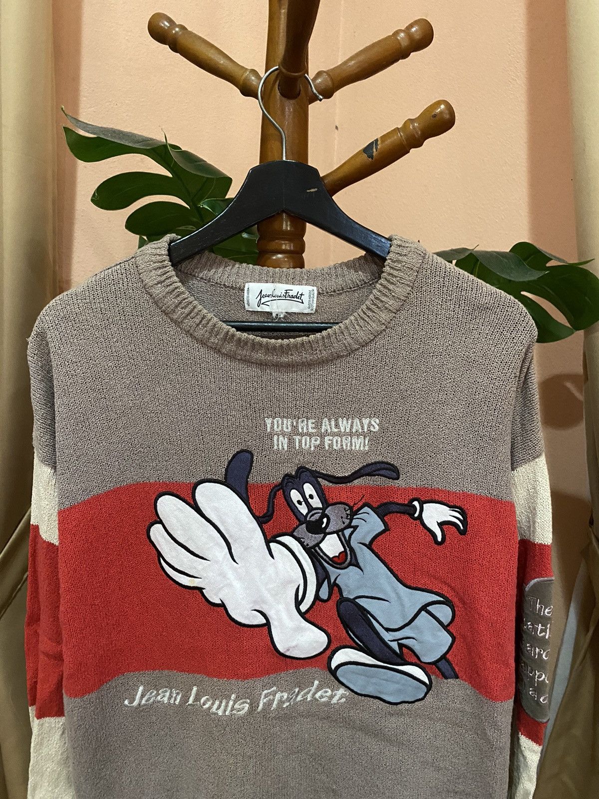 Designer Jean Louis Fradet Vintage Cartoon Sweater – Retro Knitwear Size US M / EU 48-50 / 2 - 6 Thumbnail