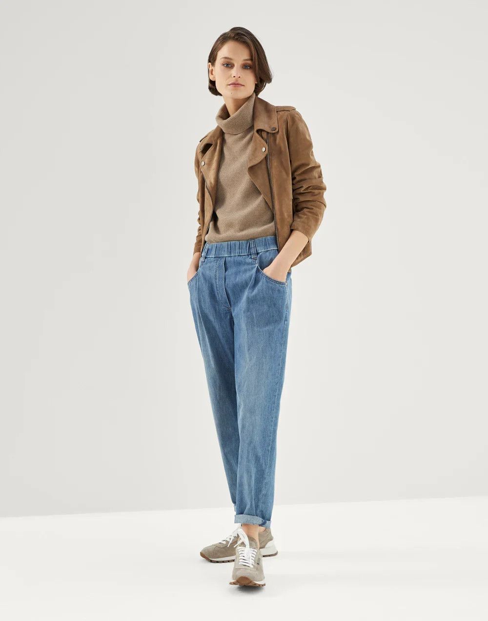 Brunello Cucinelli o1la1rc1a0425 Lady Denim Pants in Blue Size 26" / US 2 / IT 38 - 4 Thumbnail