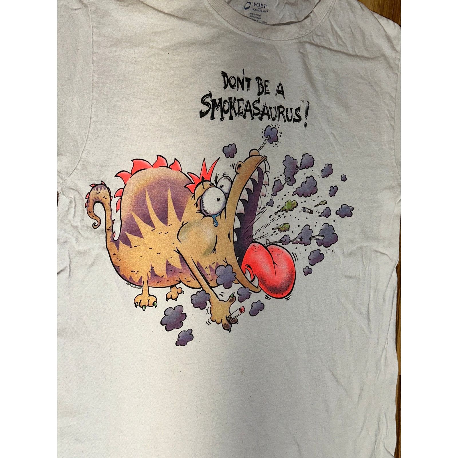 Vintage Vintage 1999 Don’t Be A Smokeasaurus Tshirt Size Small Size US S / EU 44-46 / 1 - 4 Thumbnail