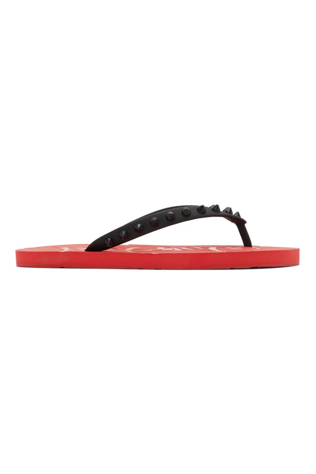 Christian Louboutin o1bcso1str1024 Loubi Flip Flat in Red Size US 11 / EU 44 - 1 Thumbnail