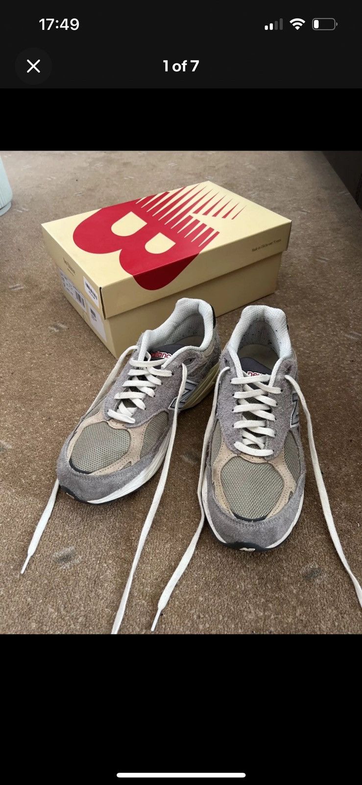 New Balance New Balance 990v3 Trainers Grey Teddy Santos UK 9.5 Size US 9.5 / EU 42-43 - 1 Thumbnail