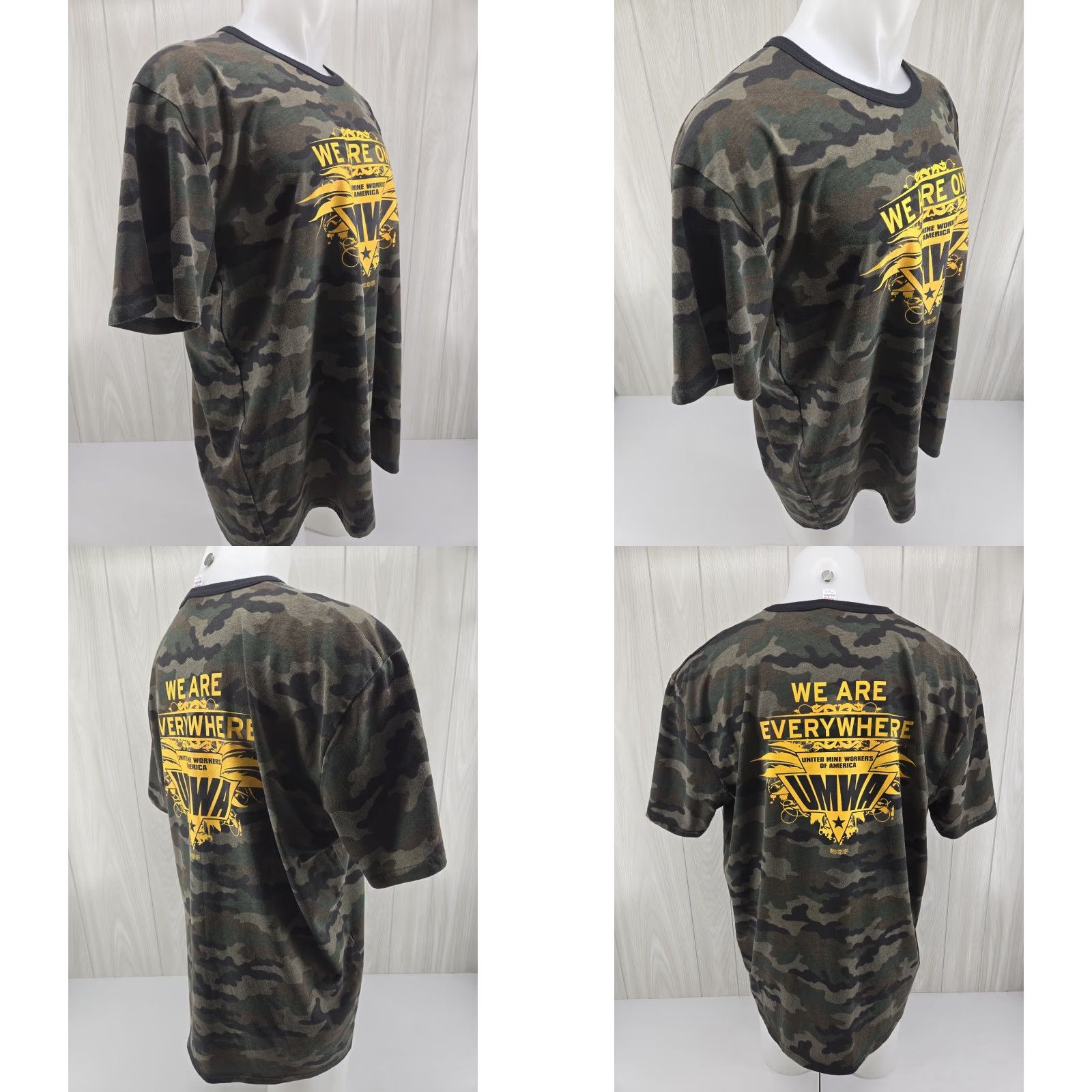 Vintage VINTAGE UMWA UNITED MINE WORKERS OF AMERICA USA UNION MADE CAMO MEN’S 2XL T SHIRT Size US XL / EU 56 / 4 - 8 Thumbnail