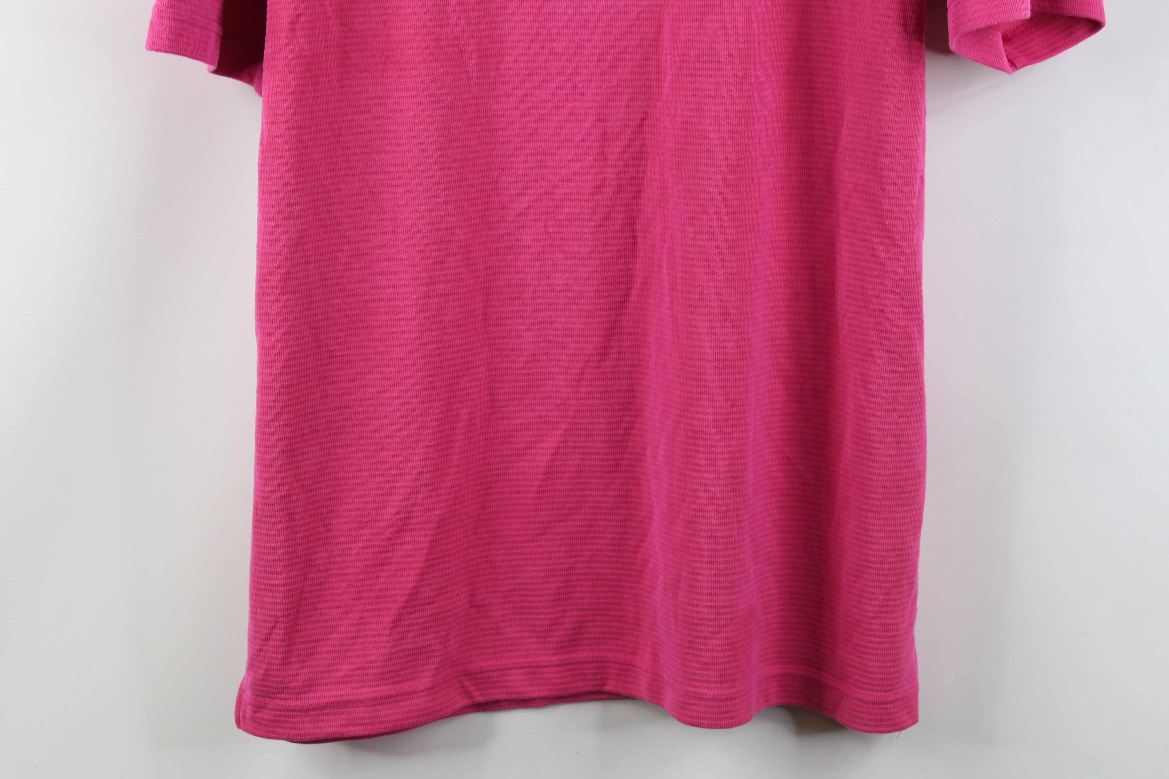 BUGATCHI Bugatchi Blank Faded Thermal Knit Short Sleeve T-Shirt Pink Size US M / EU 48-50 / 2 - 3 Thumbnail