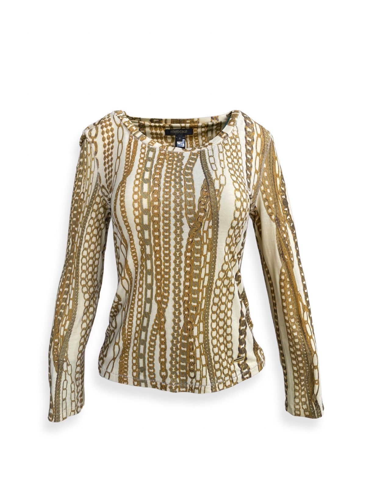 Roberto Cavalli Roberto Cavalli Trompe-L'œil Chain Print Shirt Size S / US 4 / IT 40 - 1 Thumbnail