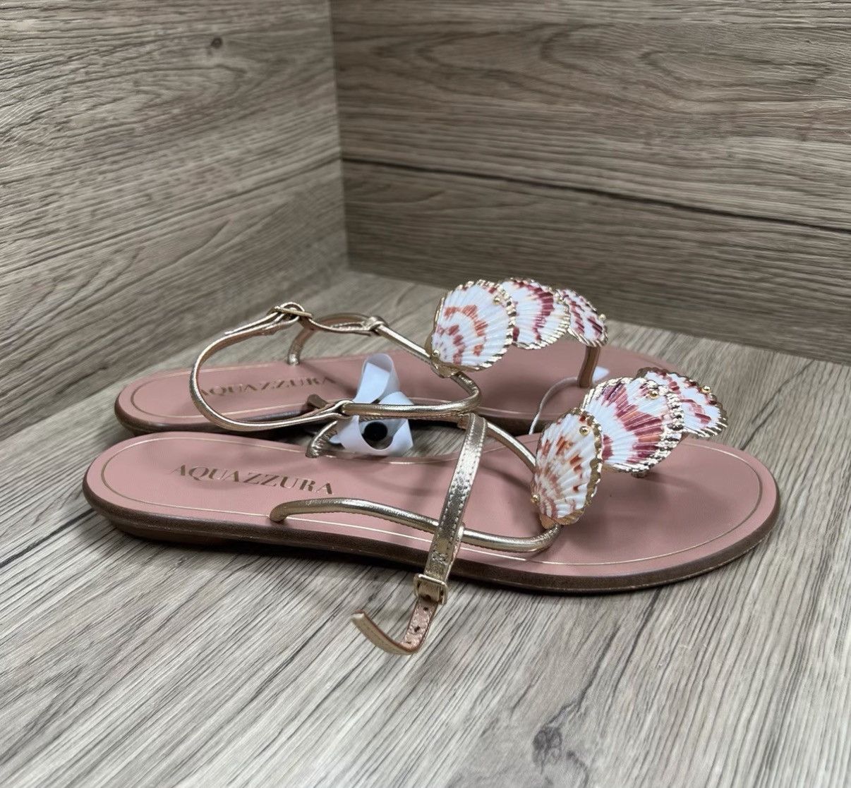 Aquazzura Aquazzura Shell Thong Sandals J41 Size US 7 / IT 37 - 4 Thumbnail