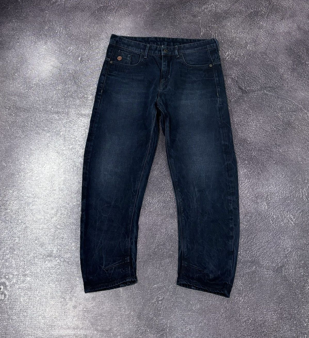 G-Star Vintage G-Star Raw Y2K Avant Garde Cropped Tapered Jeans Size US 27 - 2 Thumbnail