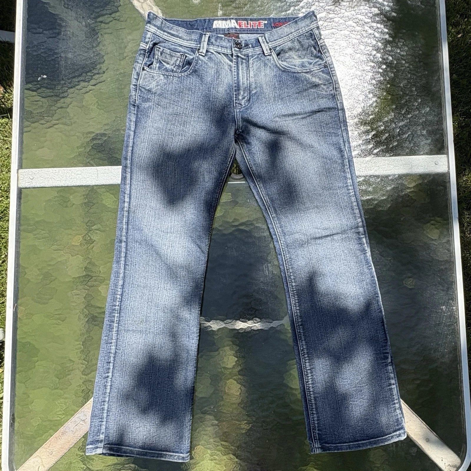 Affliction Affliction x Y2K x MMA Elite Cross Denim Jeans Size US 34 / EU 50 - 2 Thumbnail