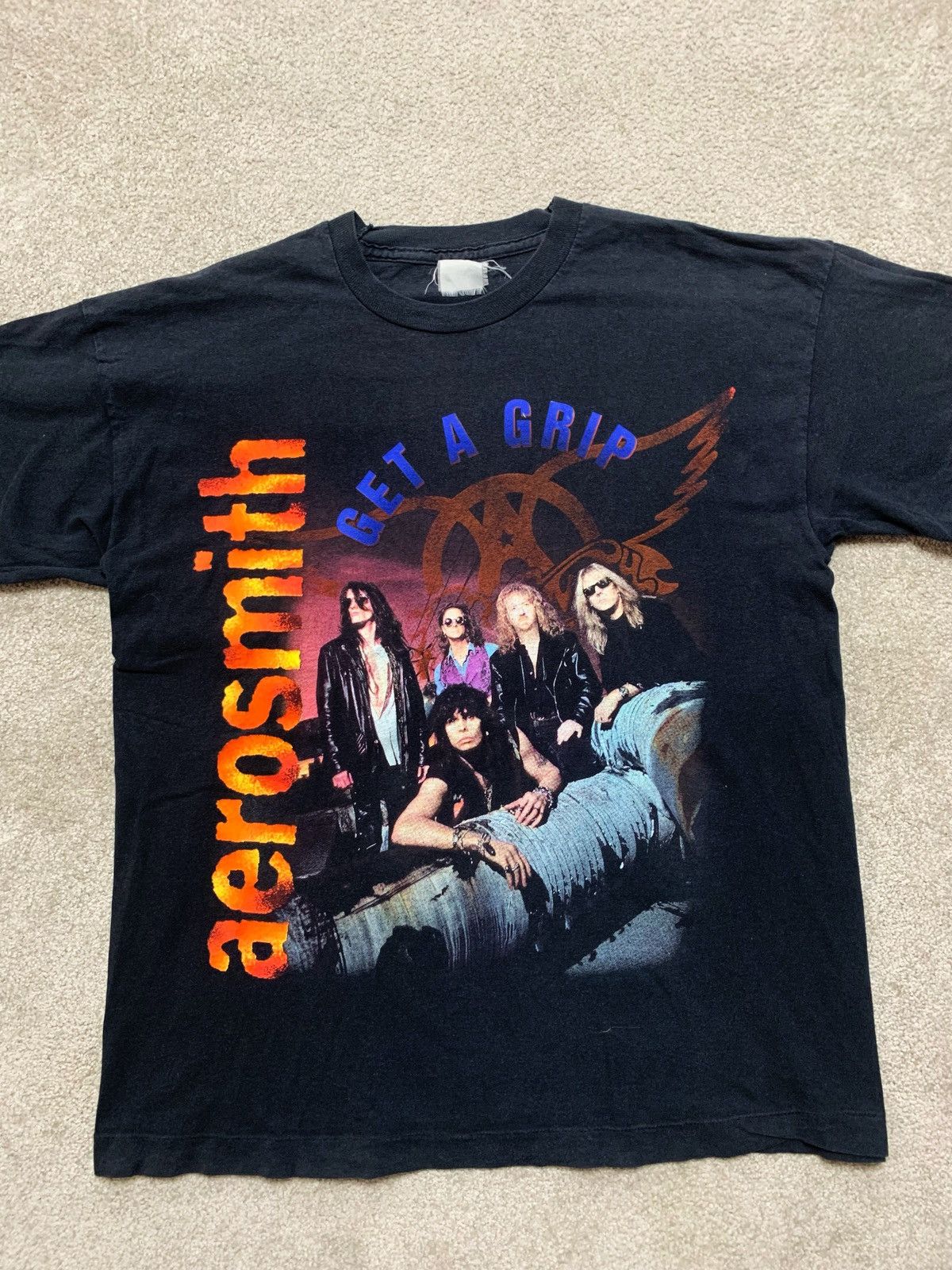 Band Tees Vintage Rock Tees Aerosmith Get A Grip 1994 Band 90s Rare Size US L / EU 52-54 / 3 - 3 Thumbnail