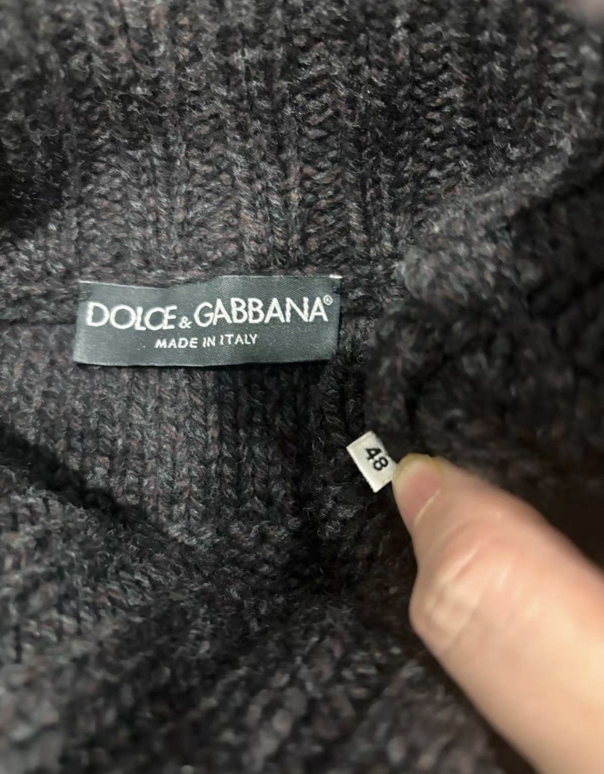 Dolce & Gabbana Dolce & Gabbana Embossed Crown Pattern Thick Wool Sweater J2 Size US M / EU 48-50 / 2 - 7 Thumbnail