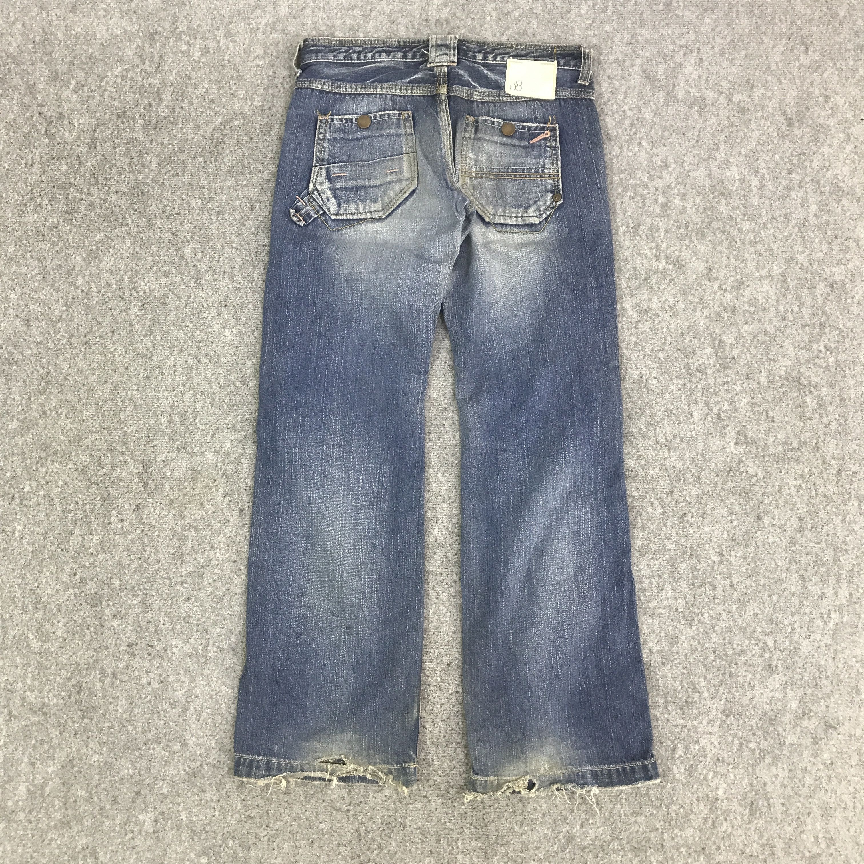 Japanese Brand BAGGY JOHN BULL JAPANESE BRAND DISTRESSED DENIM K118B20 Size US 32 / EU 48 - 4 Thumbnail