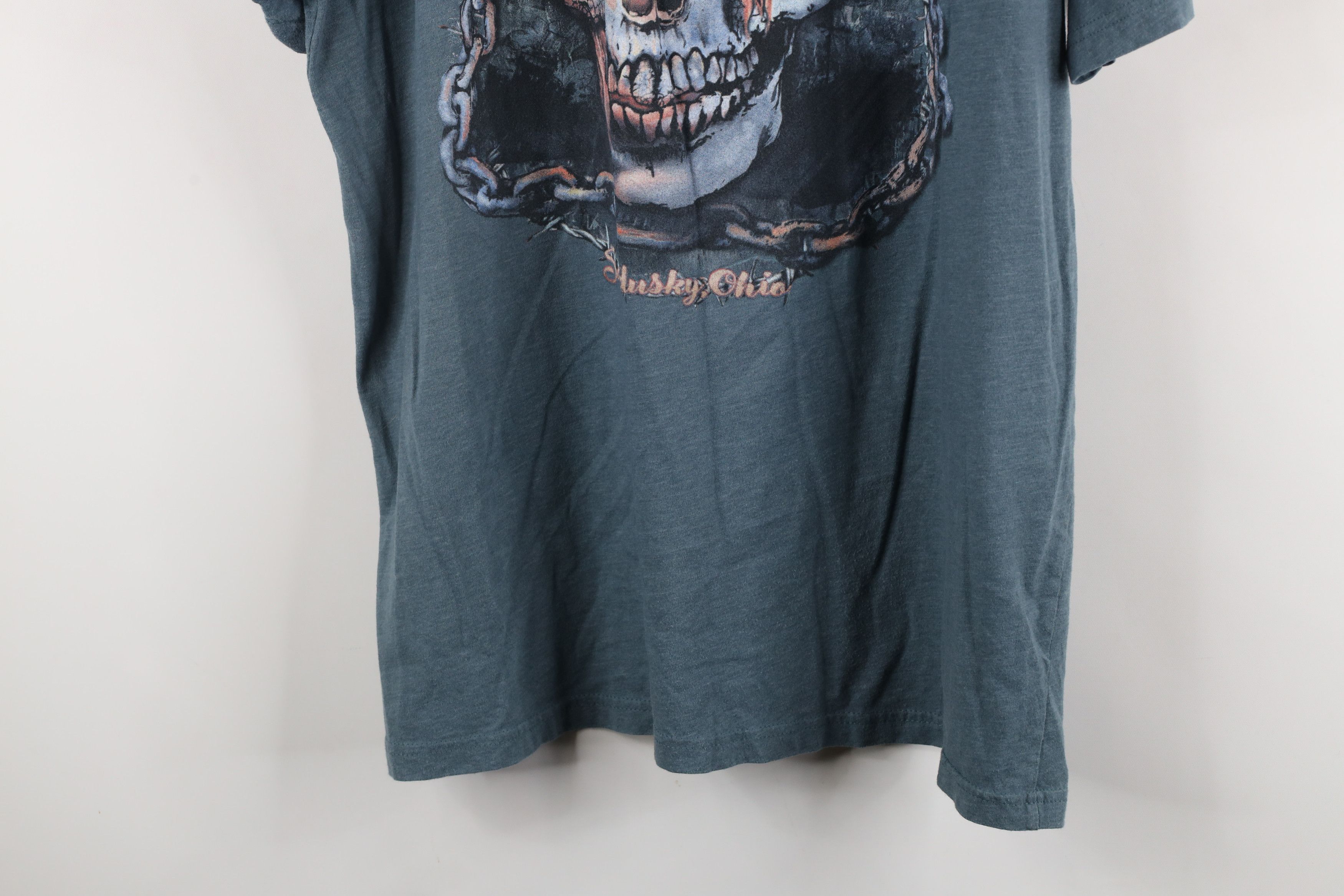 Vintage Vintage Streetwear Week Skull Skeleton T-Shirt Steel Blue Size US XL / EU 56 / 4 - 12 Thumbnail