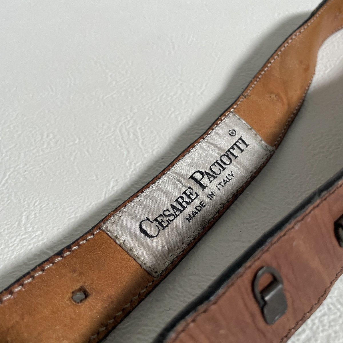 Paciotti Vintage y2k Cesare Paciotti leather belt Size ONE SIZE - 4 Thumbnail