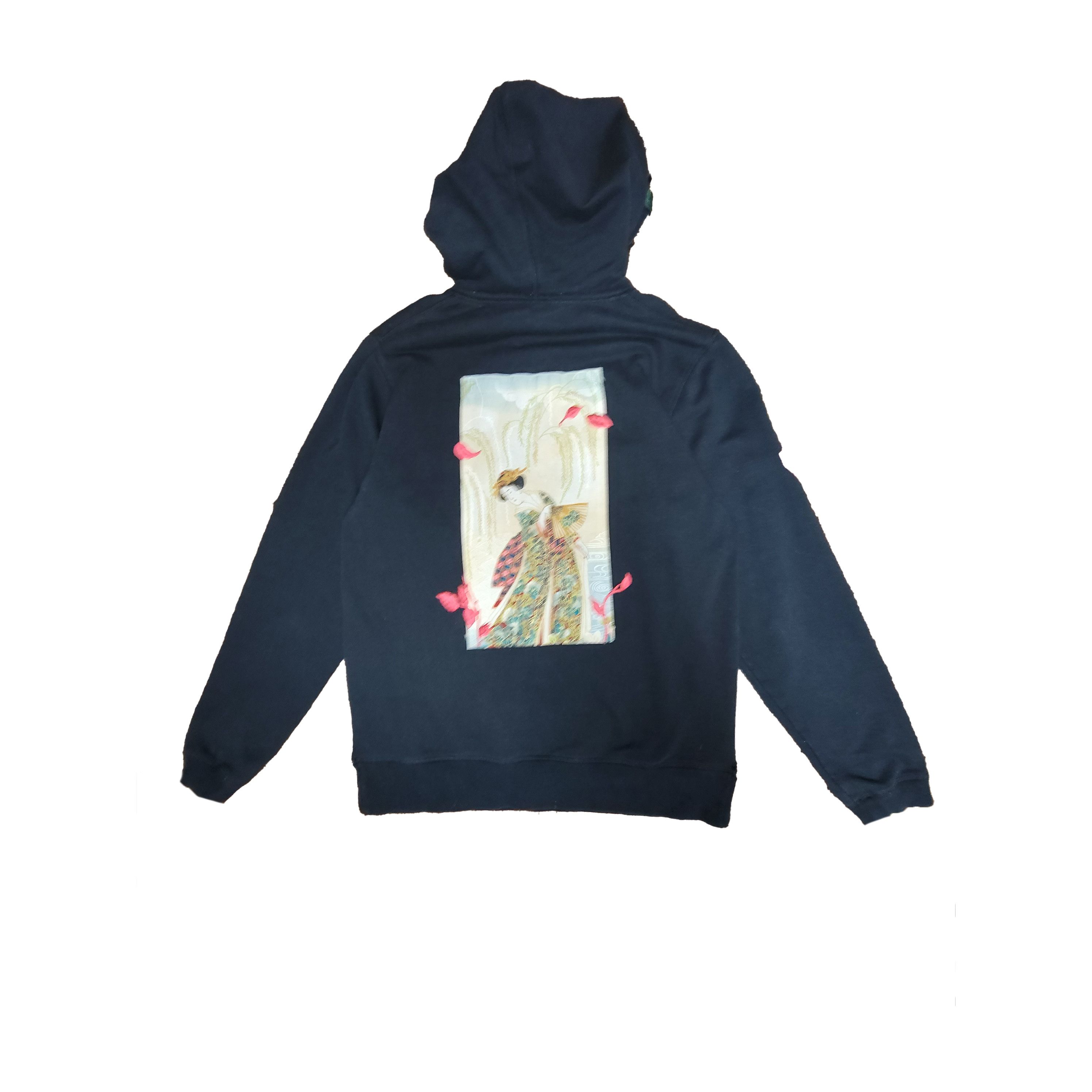 Designer Custom Geisha Print Hoodie with Velvet-Lined Hood Size US M / EU 48-50 / 2 - 2 Thumbnail