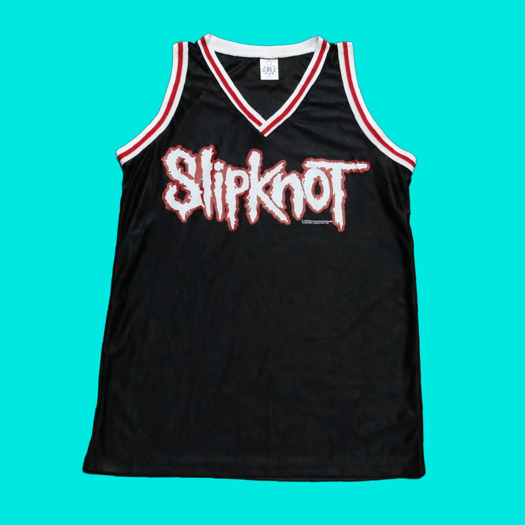 Vintage Vintage 1999 Deadstock Slipknot Basketball Jersey L Black Mens Shirt Size US L / EU 52-54 / 3 - 1 Thumbnail