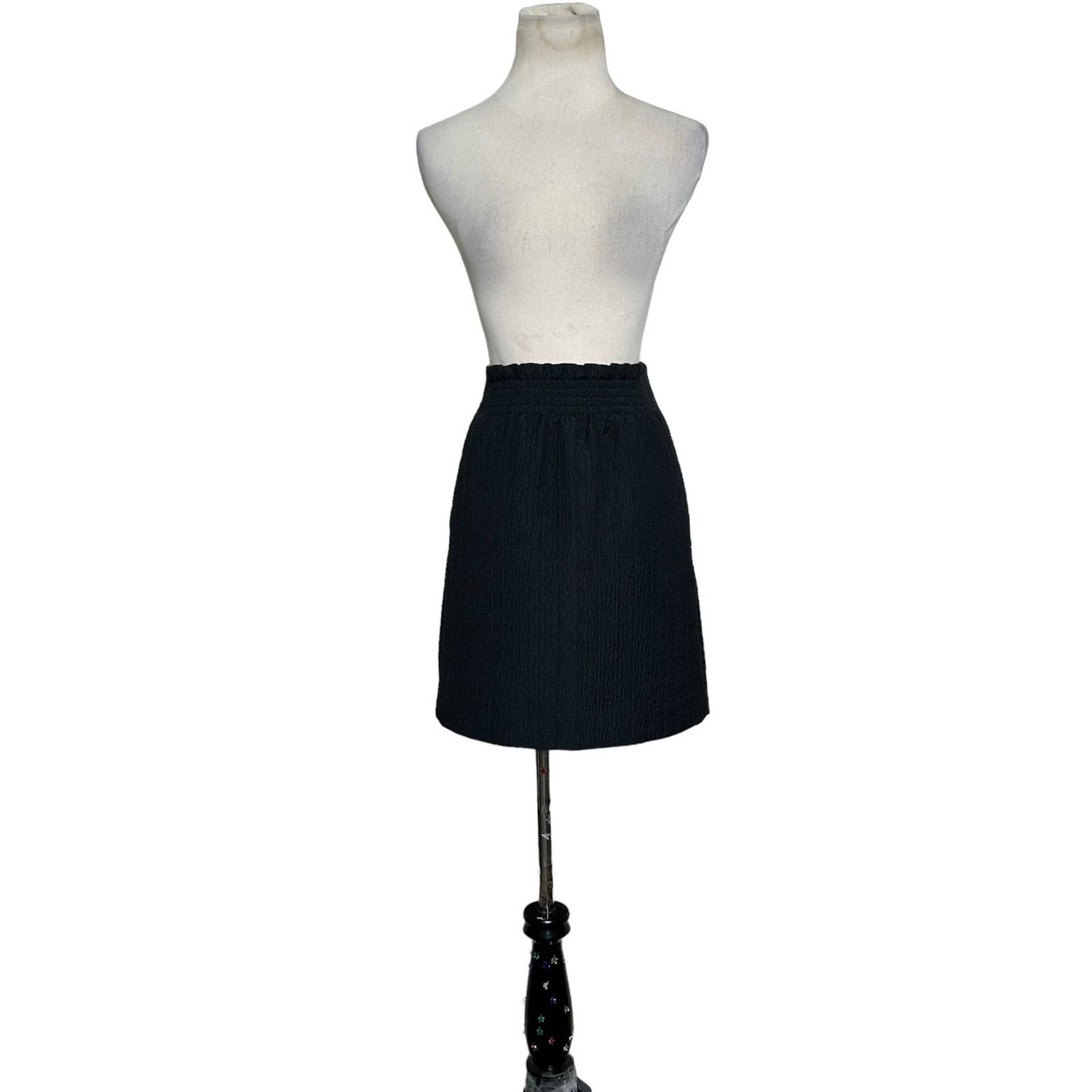 Cos COS black textured high waist mini skirt size 4 Size 27" / US 4 / IT 40 - 8 Thumbnail
