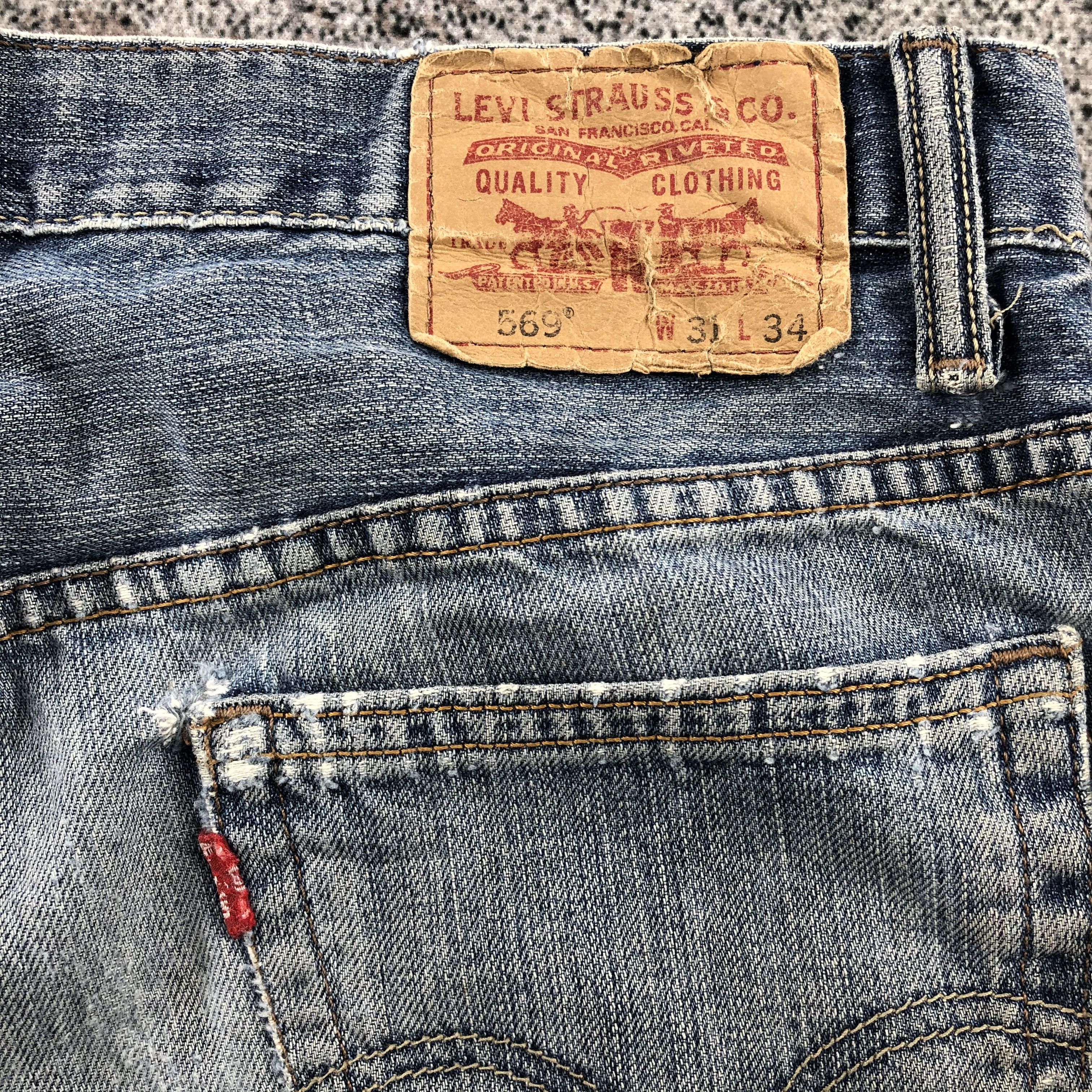 Levi's Vintage Levis 569 Jeans Distressed Denim KJ666 Size US 31 - 5 Thumbnail