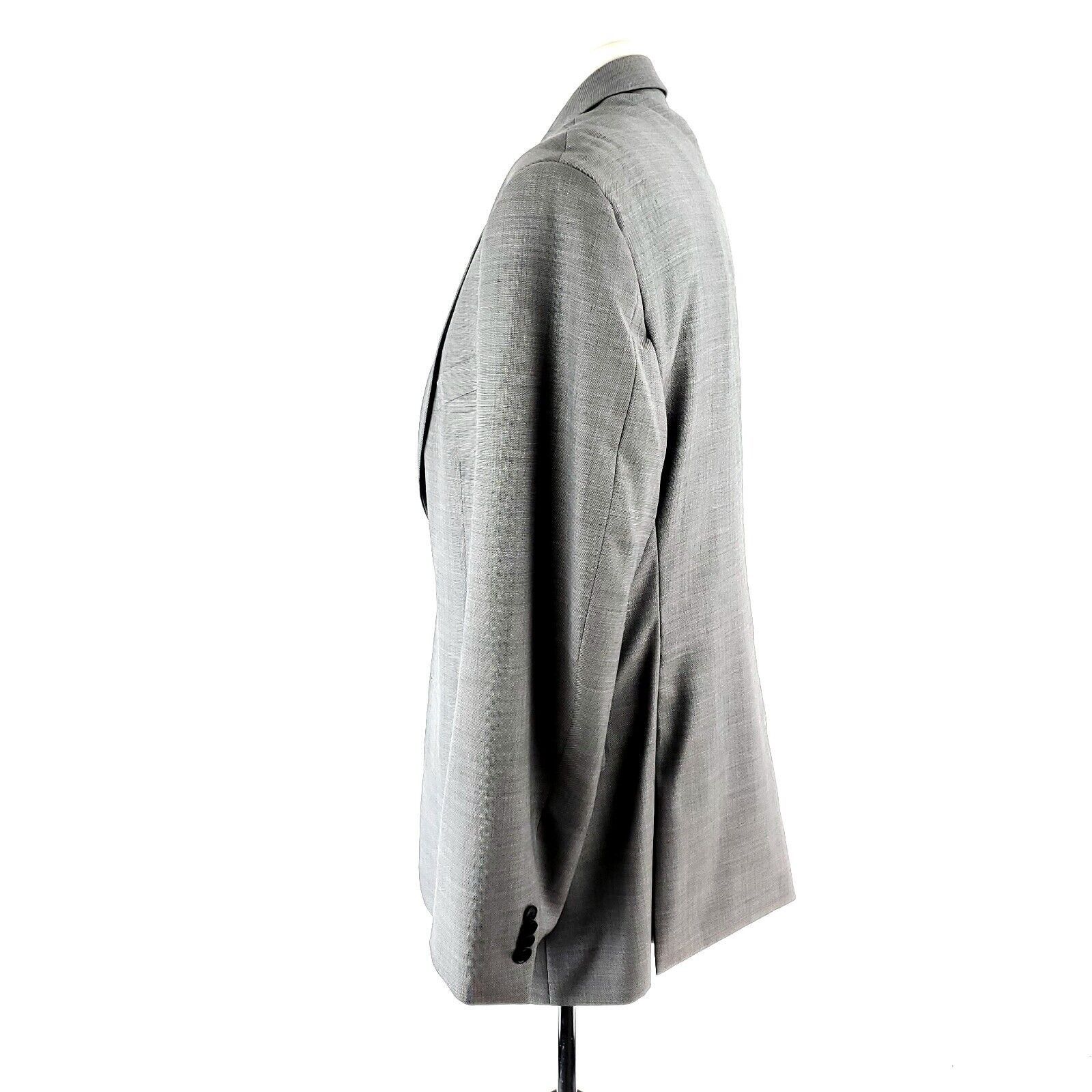 Tommy Hilfiger Tommy Hilfiger Worsted Wool 2 Button Blazer 40R Gray Sharksk Size 40R - 4 Thumbnail