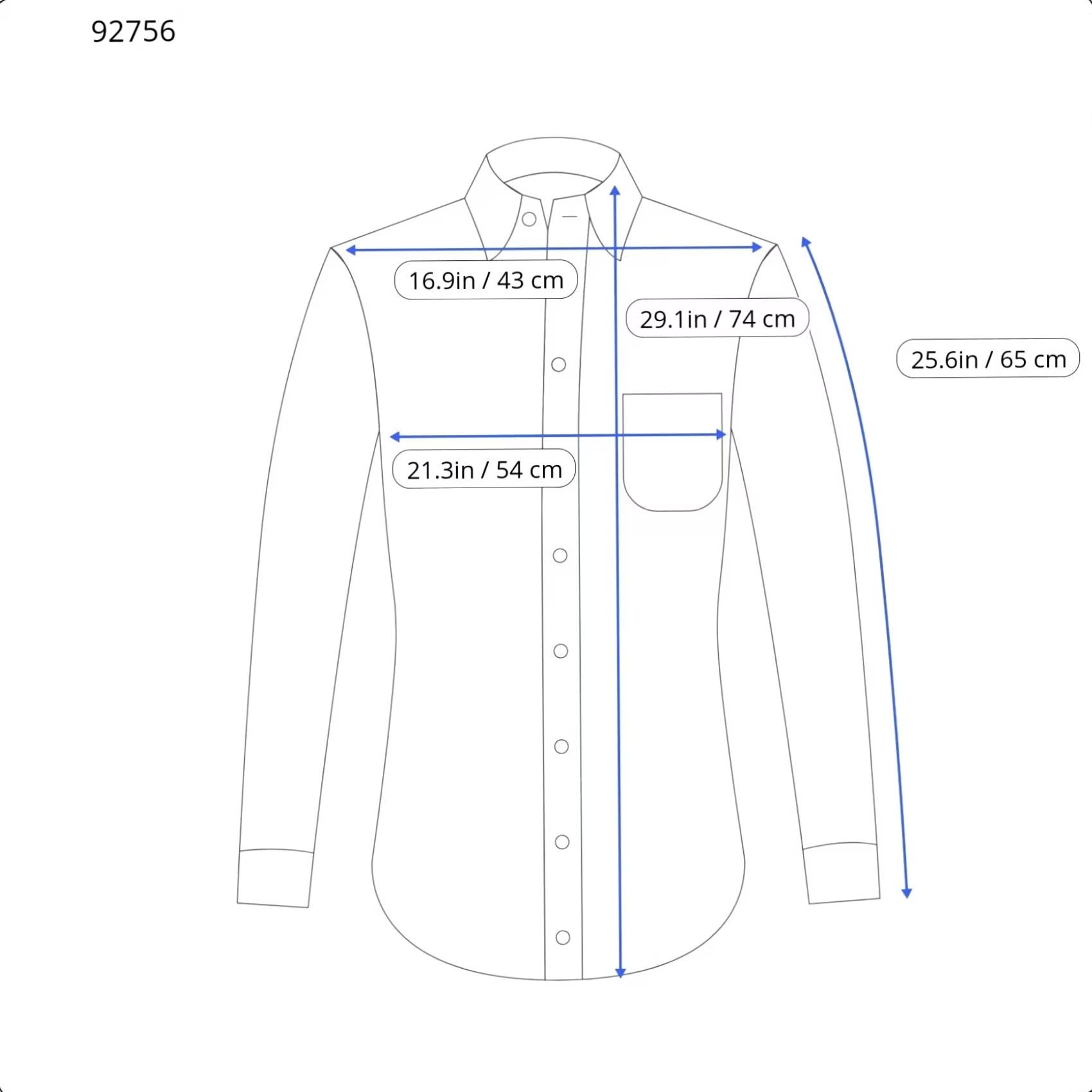 Suitsupply SUITSUPPLY Shirt Men 37 14.5 Blue Slim Fit Spread Collar Formal Button Up Cotton Size 36R - 3 Thumbnail