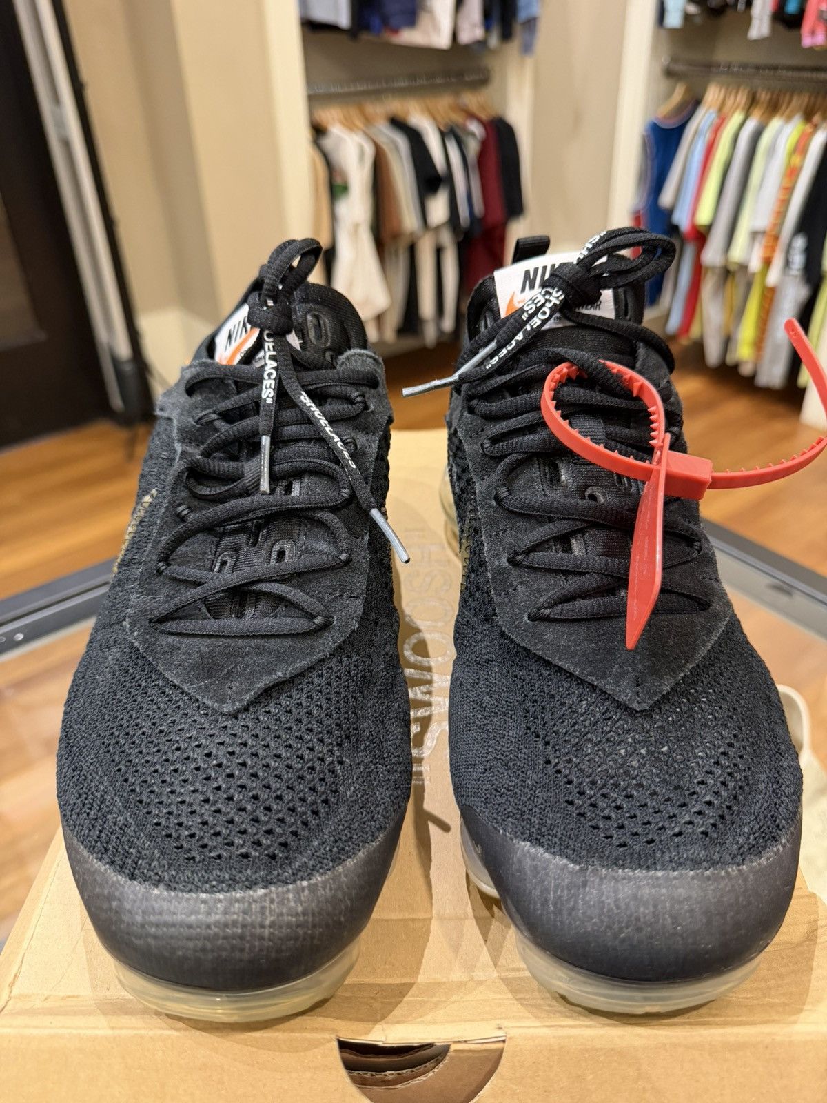 Nike × Off-White Off-White x Nike Air Vapormax ‘Off-white Black’ Size US 11 / EU 44 - 5 Thumbnail