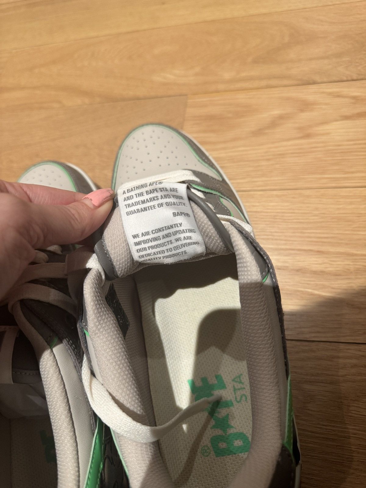 Bape A Bathing Ape Bape Sta Grey Green Size US 11 / EU 44 - 16 Thumbnail