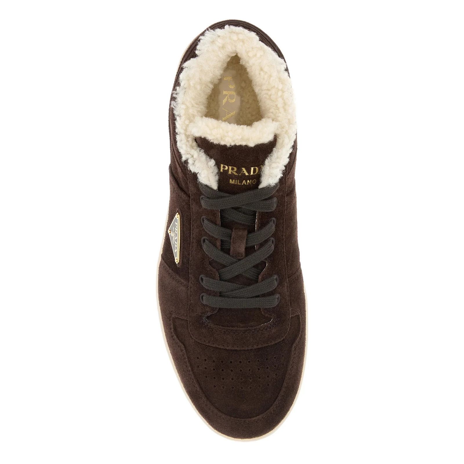 Prada PRADA Downtown Dark Brown Suede Sneakers New & Authentic (Me Size US 7 / EU 40 - 4 Thumbnail