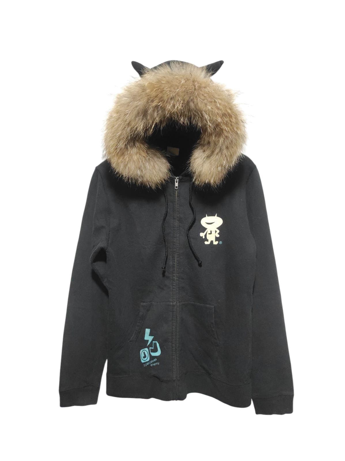 Vintage Vintage Laundry made in USA zip fur Horn Hoodie Size US S / EU 44-46 / 1 - 1 Thumbnail