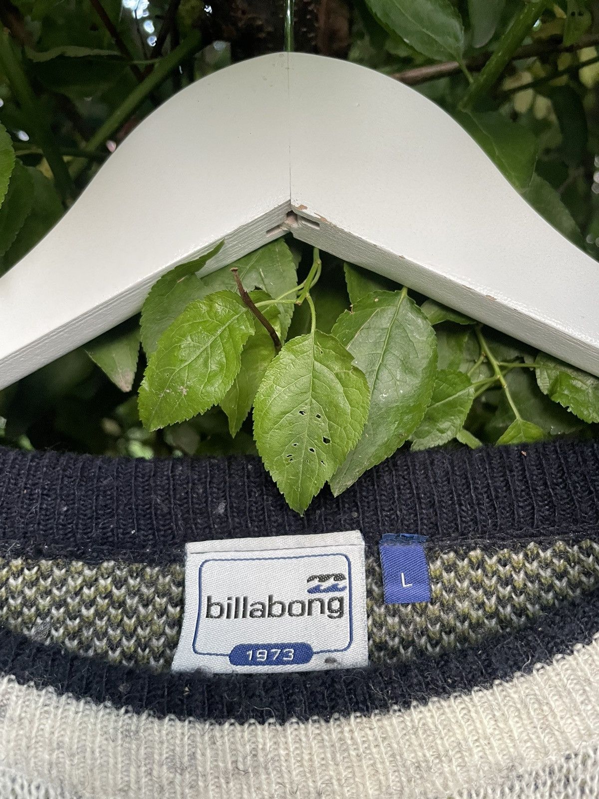 Billabong × Quiksilver × Vintage Vintage Billabong Sweatshirt 90s Wool Big Logo Surf Y2K Size US L / EU 52-54 / 3 - 12 Thumbnail