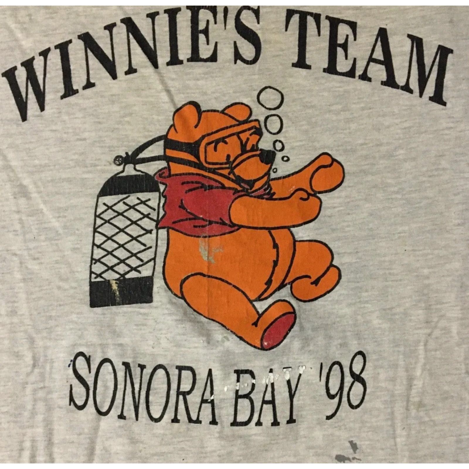 Thrasher Vtg 90s Winnie The Pooh Show Me The Honey Thrashed Faded Shirt XL Cartoon Grunge Size US XL / EU 56 / 4 - 3 Thumbnail