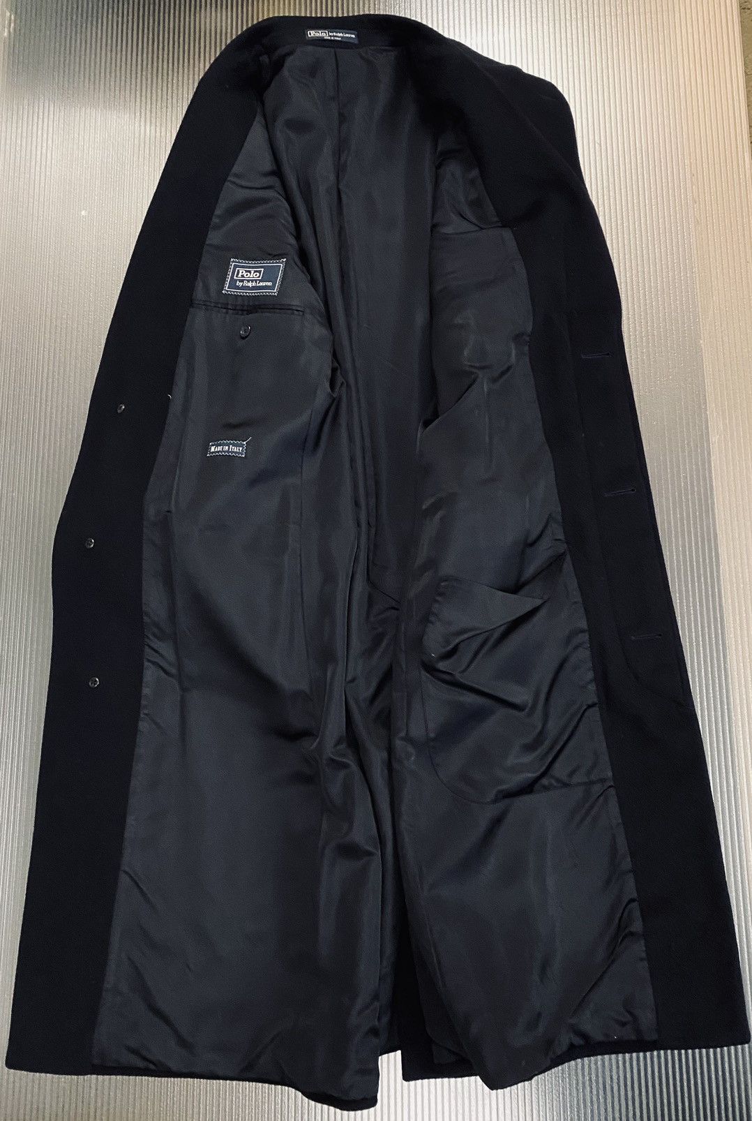 PRL 🇮🇹 Navy Cashmere Heritage Topcoat Made in Italy 38