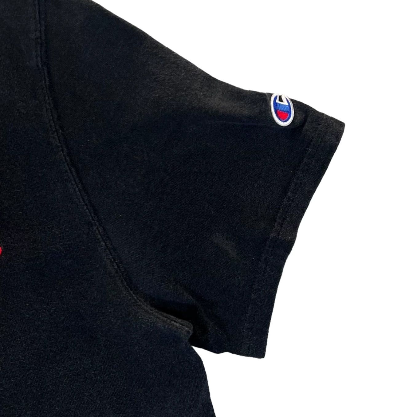 Champion CHAMPION T-Shirt Black 00s Made In Honduras Embroidered Spellout Front Logo Mens Medium Size US M / EU 48-50 / 2 - 3 Thumbnail
