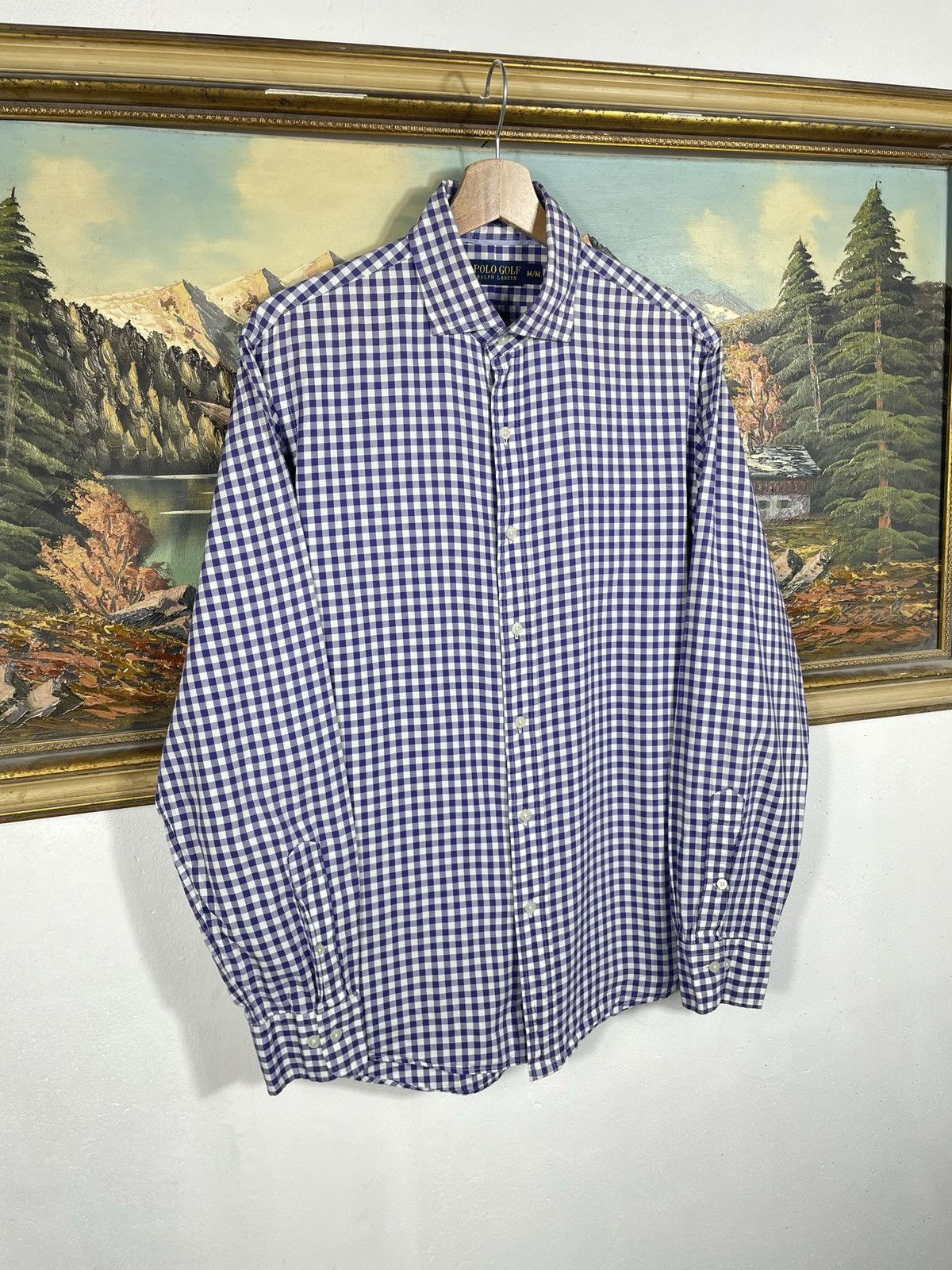 Polo Ralph Lauren Polo Ralph Lauren Purple Checkered Shirt Old Money Luxury Size US M / EU 48-50 / 2 - 2 Thumbnail