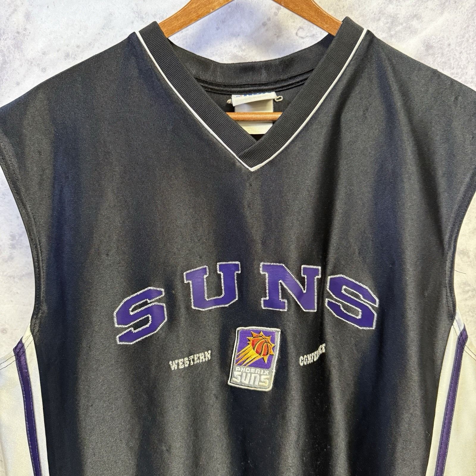 NBA Phoenix Suns Jersey Mens XL 22x30 Black Y2K NBA Vintage Size US XL / EU 56 / 4 - 3 Thumbnail