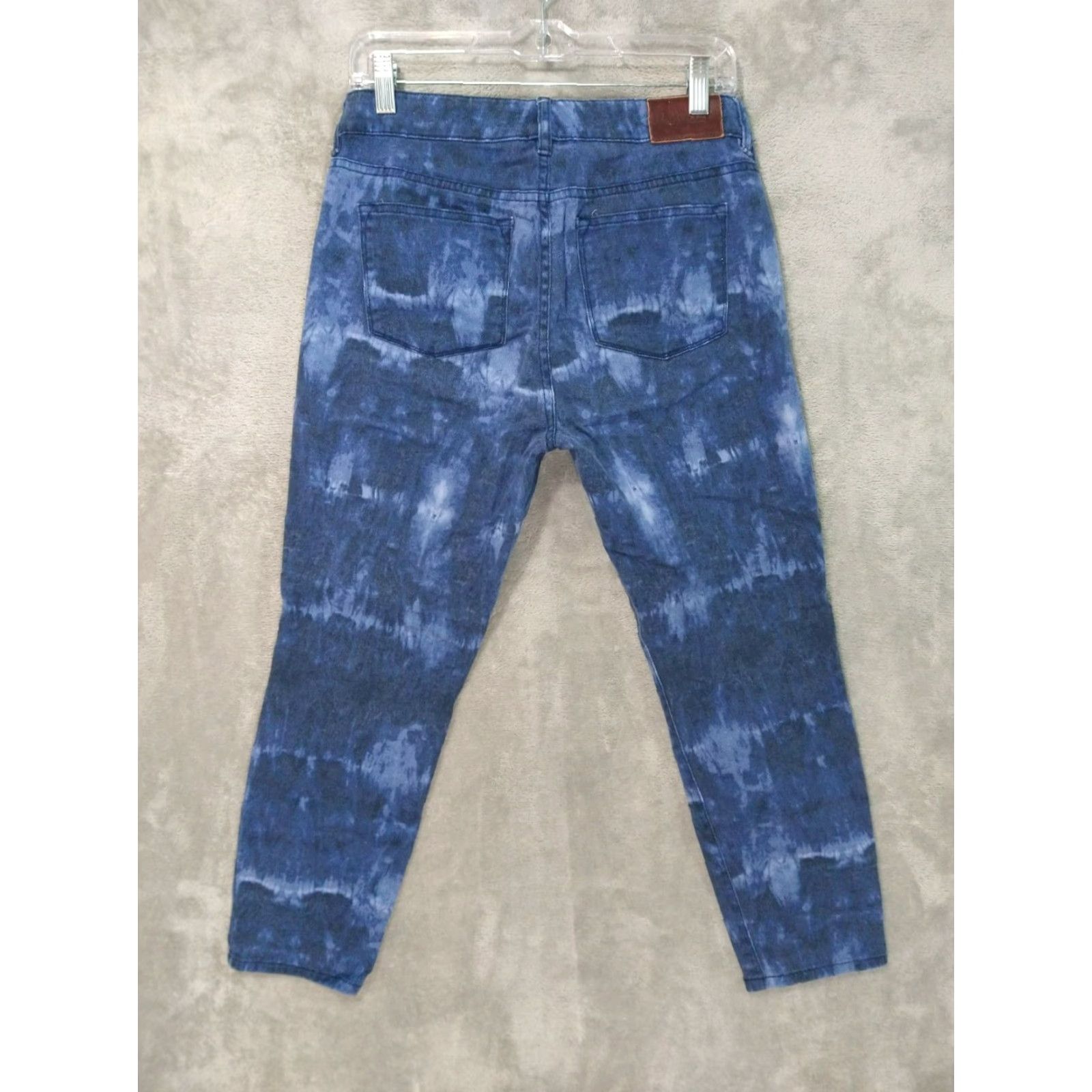 Ralph Lauren Ralph Lauren Jeans 6 Blue Denim Tie Dye Premiere Skinny Cropped Stretch 5-Pocket Bohemian Womens Size 28" / US 6 / IT 42 - 2 Thumbnail