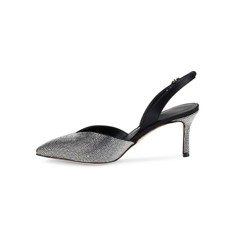 Salvatore Ferragamo Salvatore Ferragamo Ileen 70 Crystal-Embellished Pumps sz. 7 Size US 7 / IT 37 - 4 Thumbnail