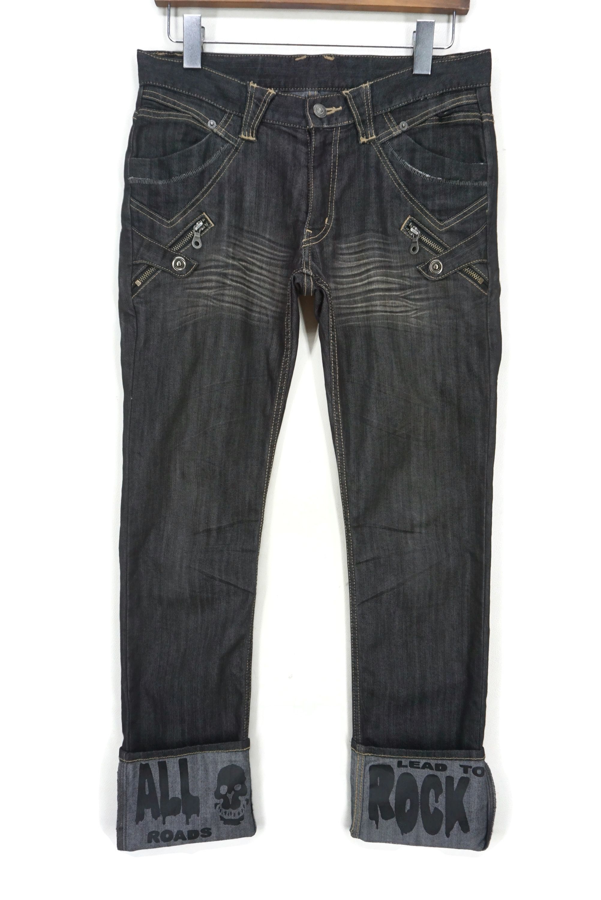 PPFM Jeans Size W31xL33 Low-Rise Bondage Multi Zipper Denim