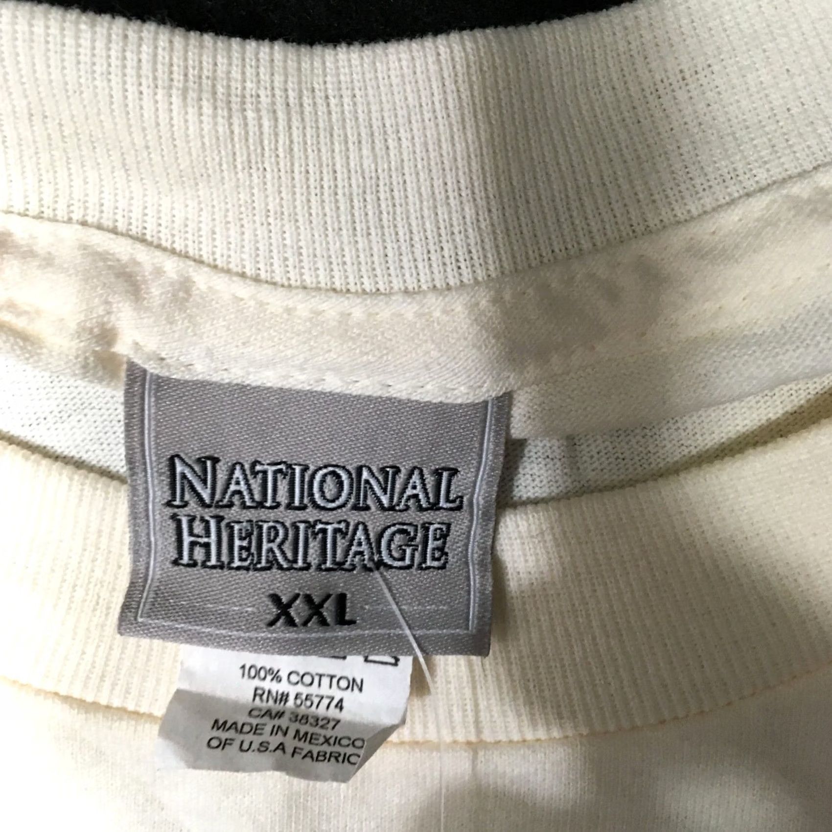Vintage National Heritage Live Hard Ride Hard Graphic T Shirt XXL White Tee new w/ tags Size US XXL / EU 58 / 5 - 5 Thumbnail